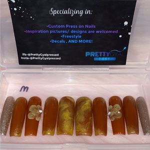 Long Square Press On Nails